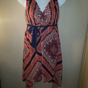 Motherhood Maternity Paisly Hanky Hem Dress